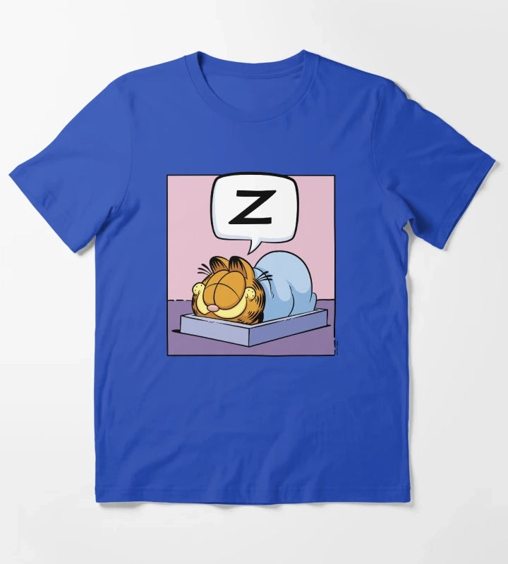 Garfield Nap Time Garfield Z Thought Bubble T-Shirt Blue