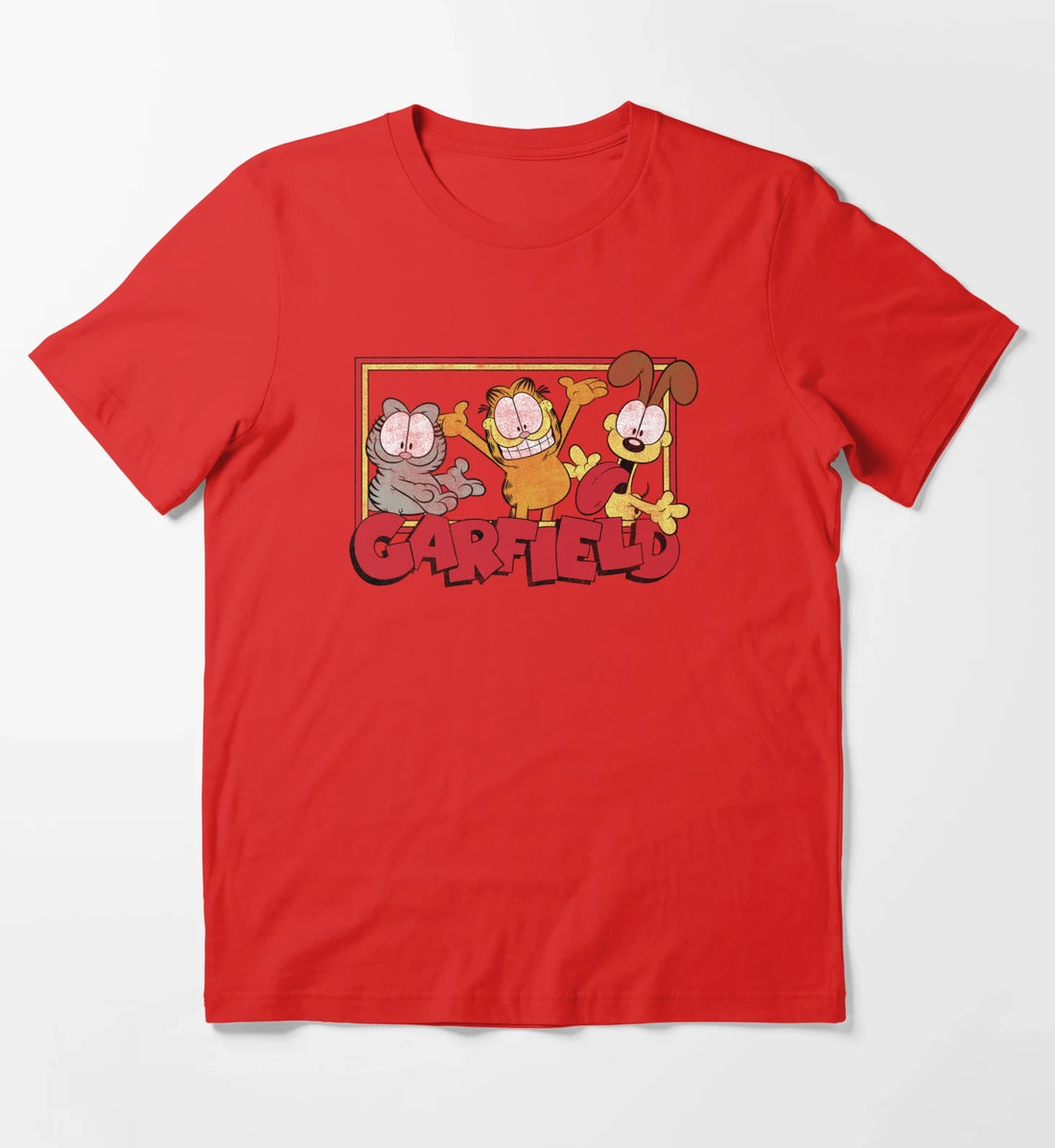 Garfield Odie Garfield Group T-Shirt Red