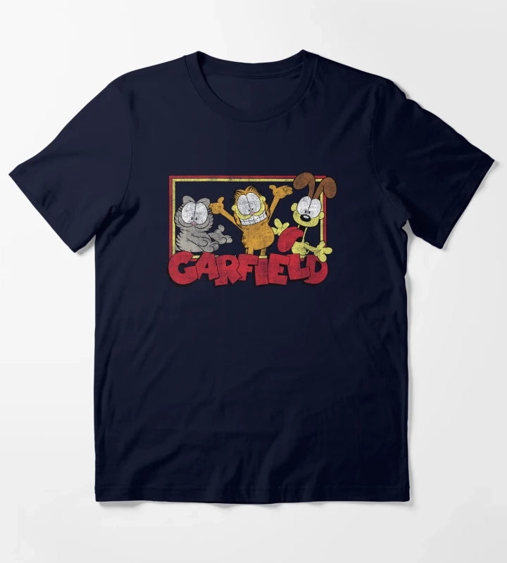 Garfield Odie Garfield Group T-Shirt Navy