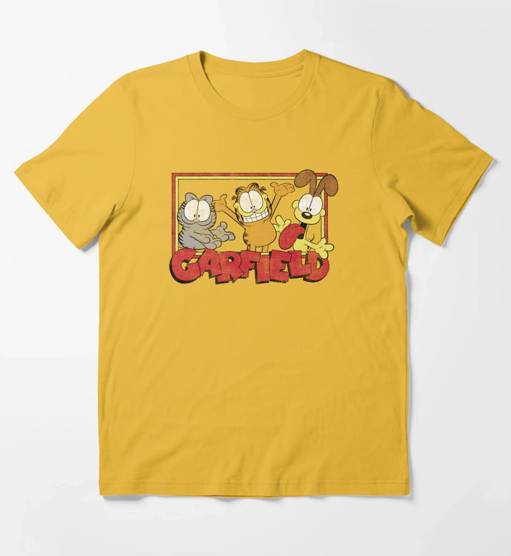 Garfield Odie Garfield Group T-Shirt Yellow