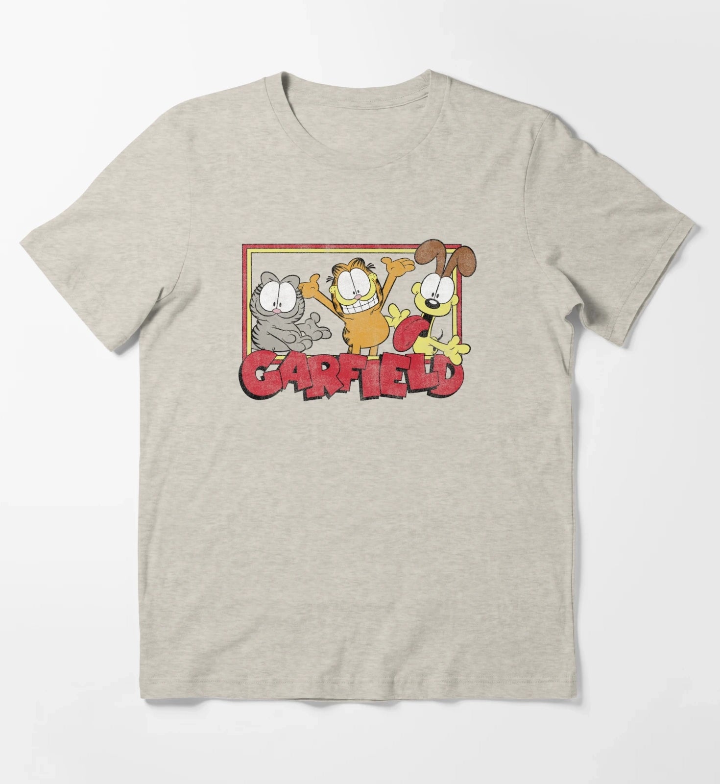 Garfield Odie Garfield Group T-Shirt Cream