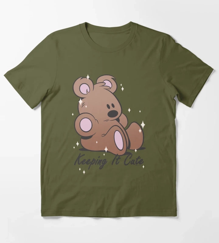 Garfield Pooky Keeping It Cute T-Shirt Olive Green