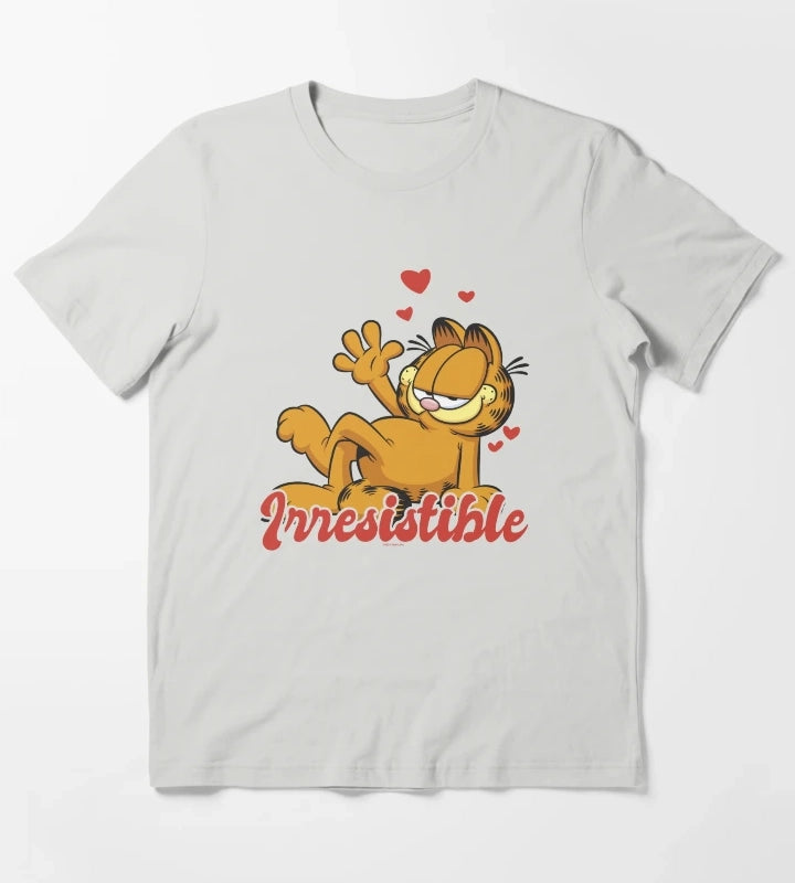 Garfield Valentines Day Irresistible T-Shirt Light Grey