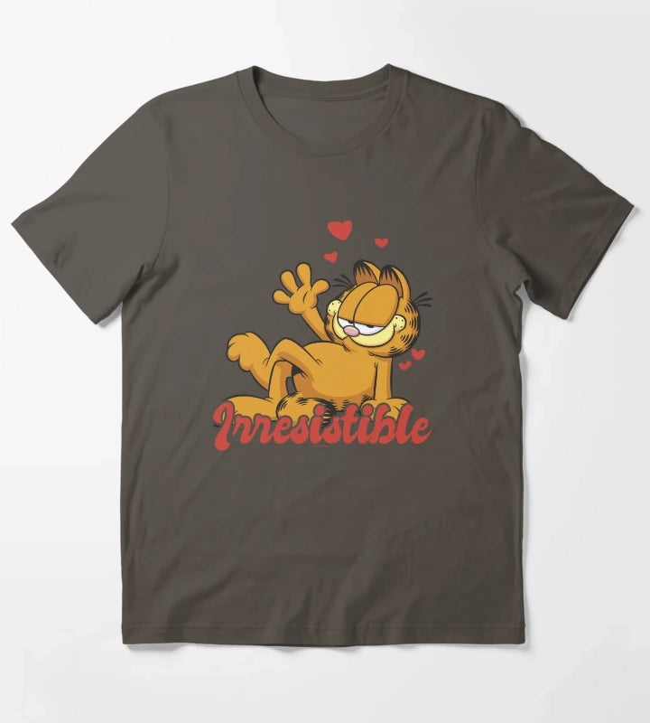 Garfield Valentines Day Irresistible T-Shirt Dark Grey