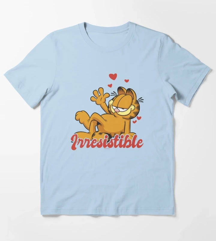 Garfield Valentines Day Irresistible T-Shirt Sky Blue