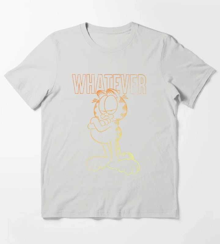 Garfield Whatever Ombre Garfield T-Shirt Light Grey