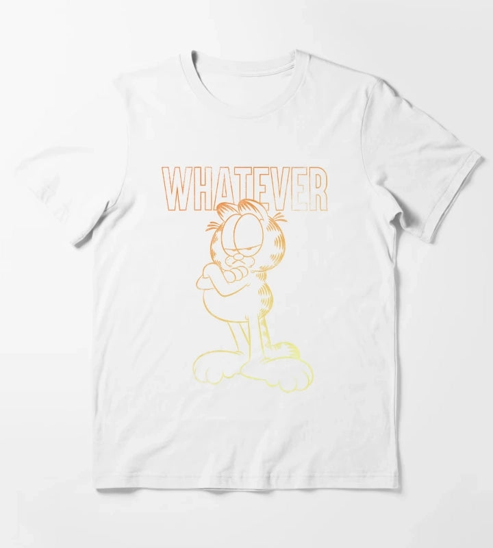 Garfield Whatever Ombre Garfield T-Shirt White