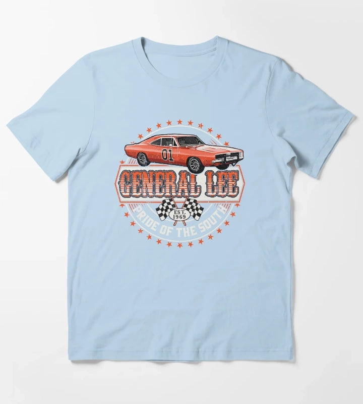 General Lee Pride of the South T-Shirt Sky Blue