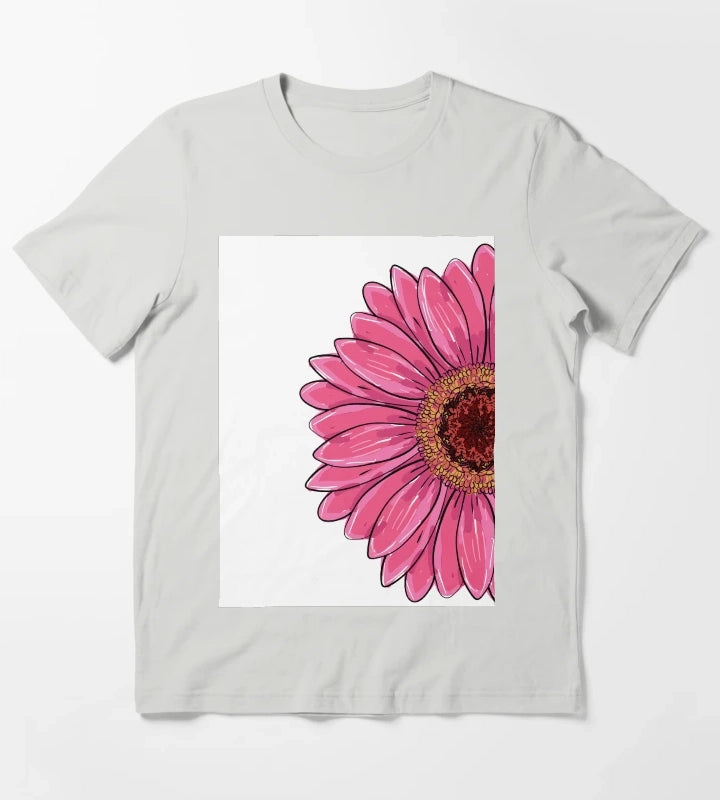 Gerber Gerbera Daisy Garberia flowers yellow pink purple orange flower floral T-Shirt Light Grey