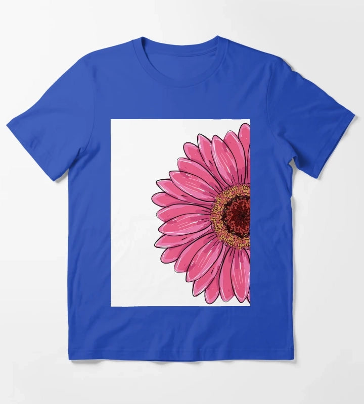Gerber Gerbera Daisy Garberia flowers yellow pink purple orange flower floral T-Shirt Blue