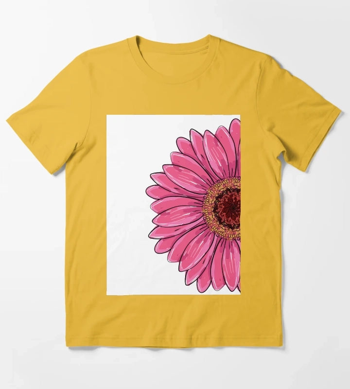 Gerber Gerbera Daisy Garberia flowers yellow pink purple orange flower floral T-Shirt Yellow