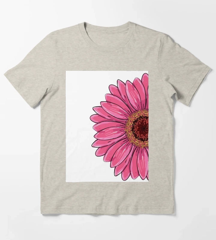 Gerber Gerbera Daisy Garberia flowers yellow pink purple orange flower floral T-Shirt Cream