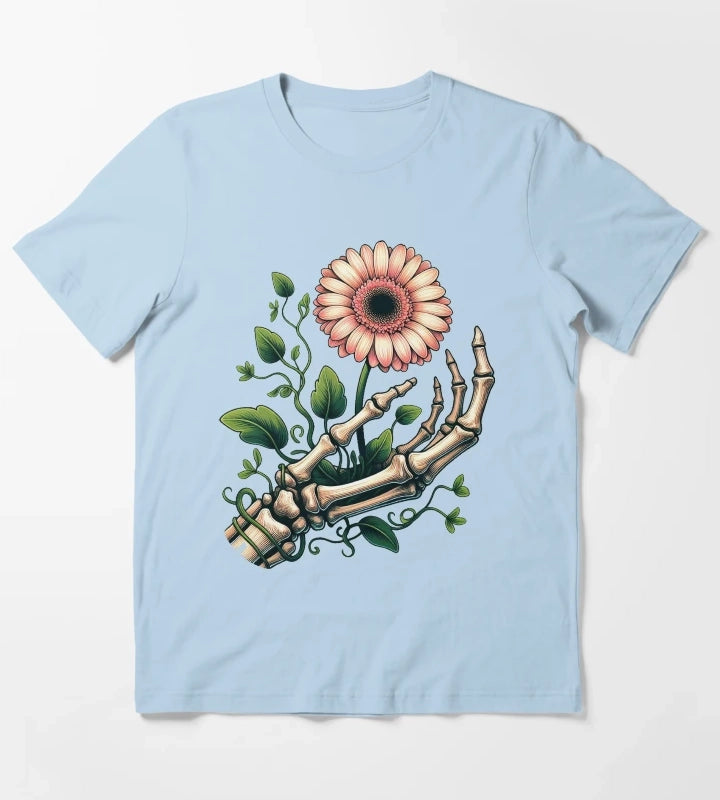 Gerbera Daisy Flower T-Shirt Sky Blue