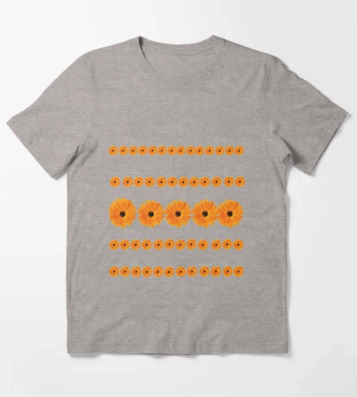 Gerbera Daisy Orange Gerbera Daisy T-Shirt Heather Grey
