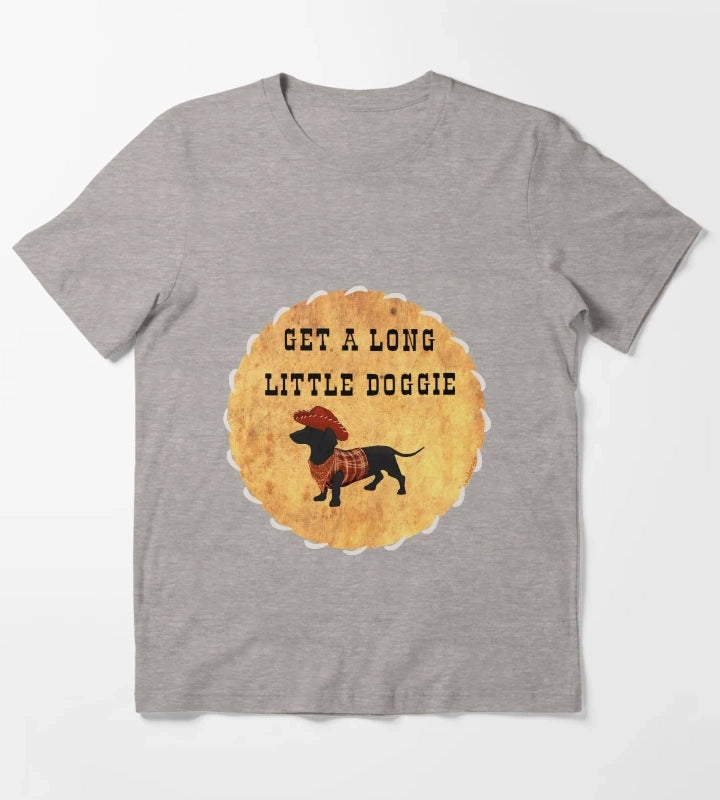 Get A Long Little Doggie T-Shirt Heather Grey