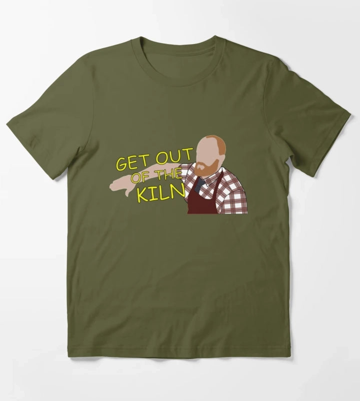 Get Out of the Kiln Aunty Donna T-Shirt Olive Green