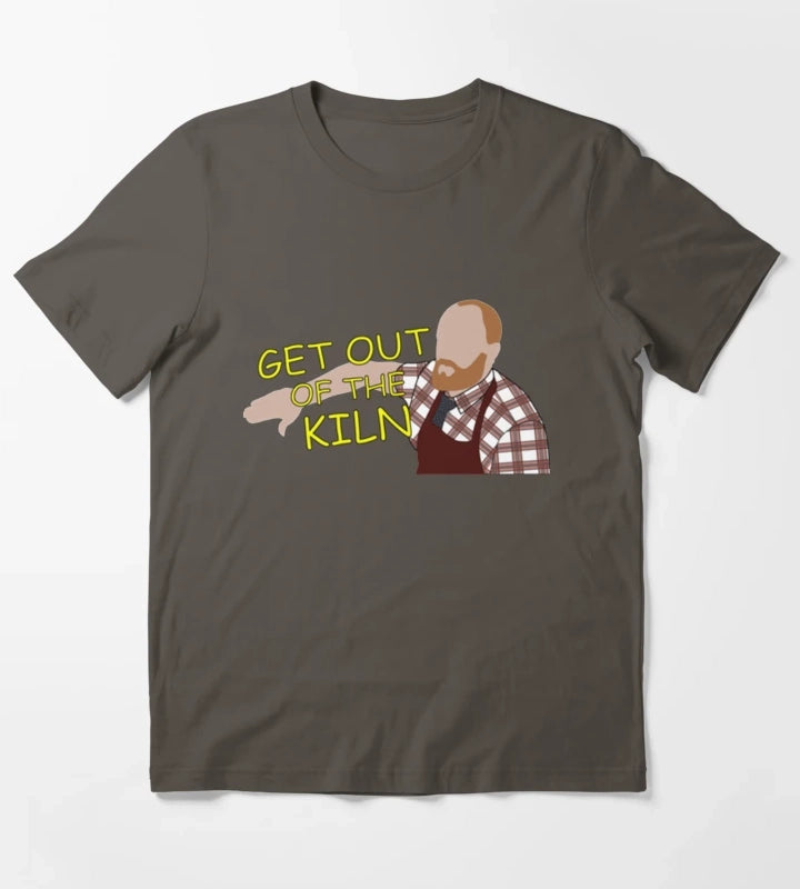 Get Out of the Kiln Aunty Donna T-Shirt Dark Grey