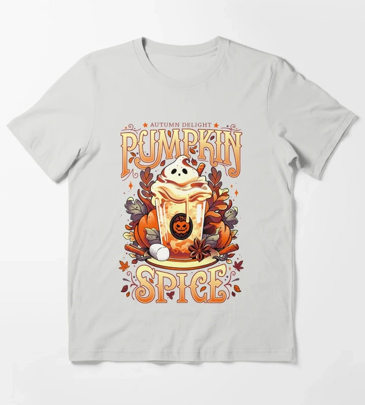 Ghostly Pumpkin Spice light version T-Shirt Light Grey