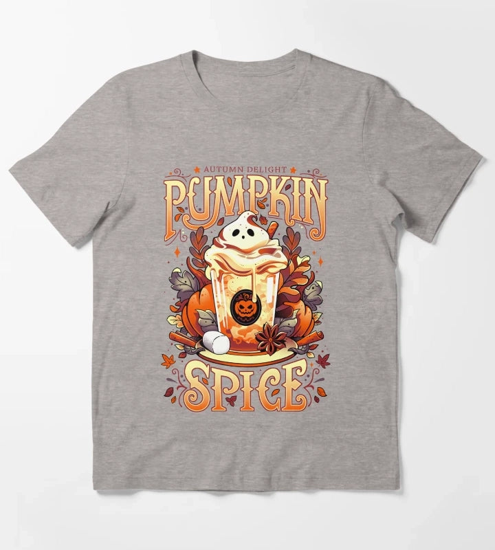 Ghostly Pumpkin Spice light version T-Shirt Heather Grey