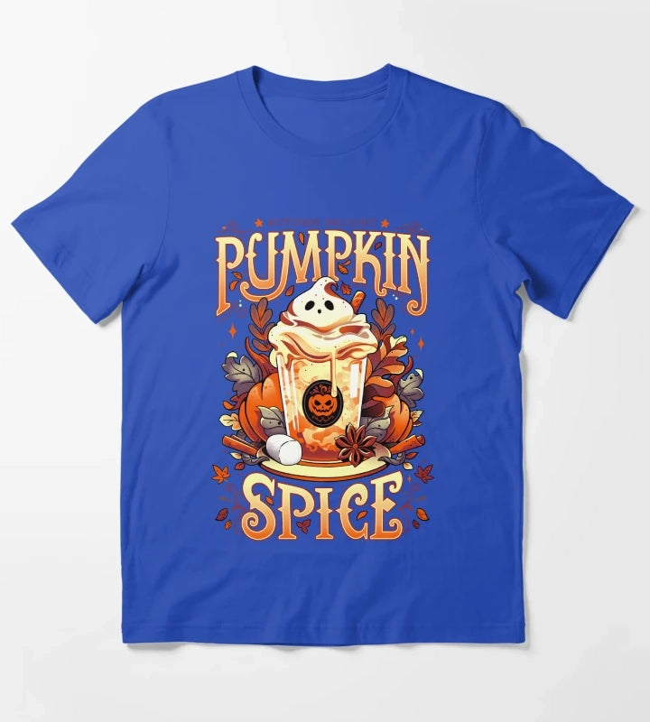 Ghostly Pumpkin Spice light version T-Shirt Blue