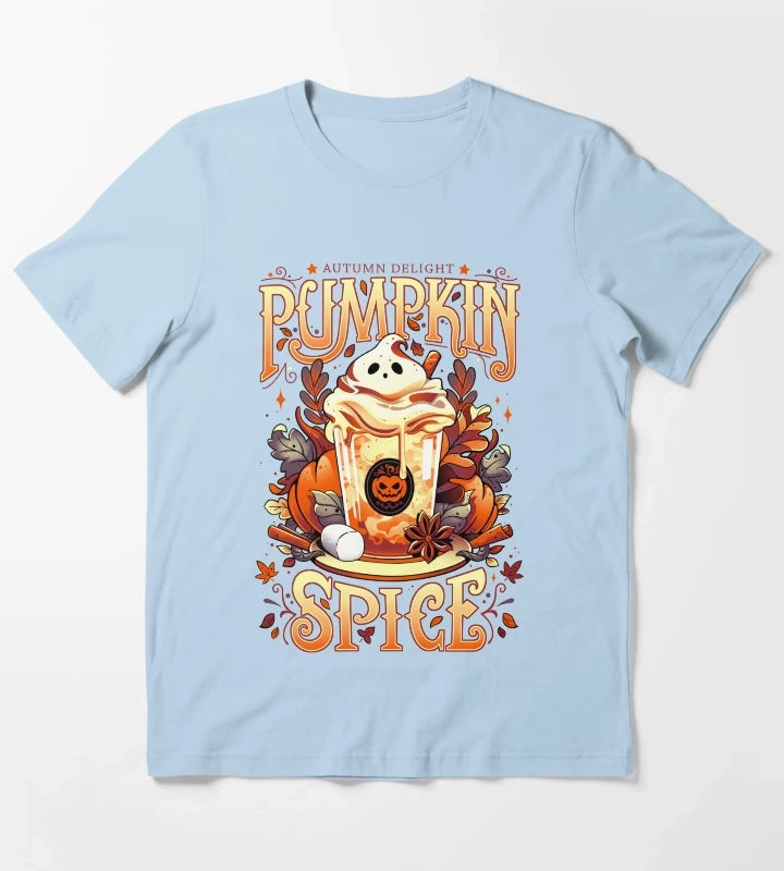 Ghostly Pumpkin Spice light version T-Shirt Sky Blue