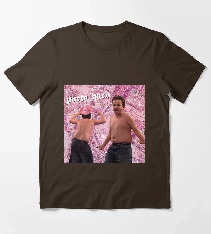 Gibby Party Requirements Tapestry T-Shirt Brown