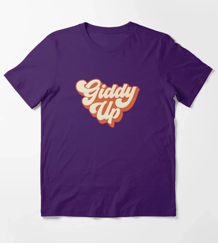 Giddy Up orange T-Shirt Purple