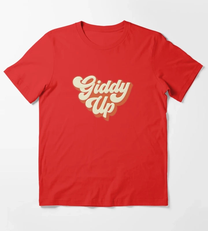 Giddy Up orange T-Shirt Red