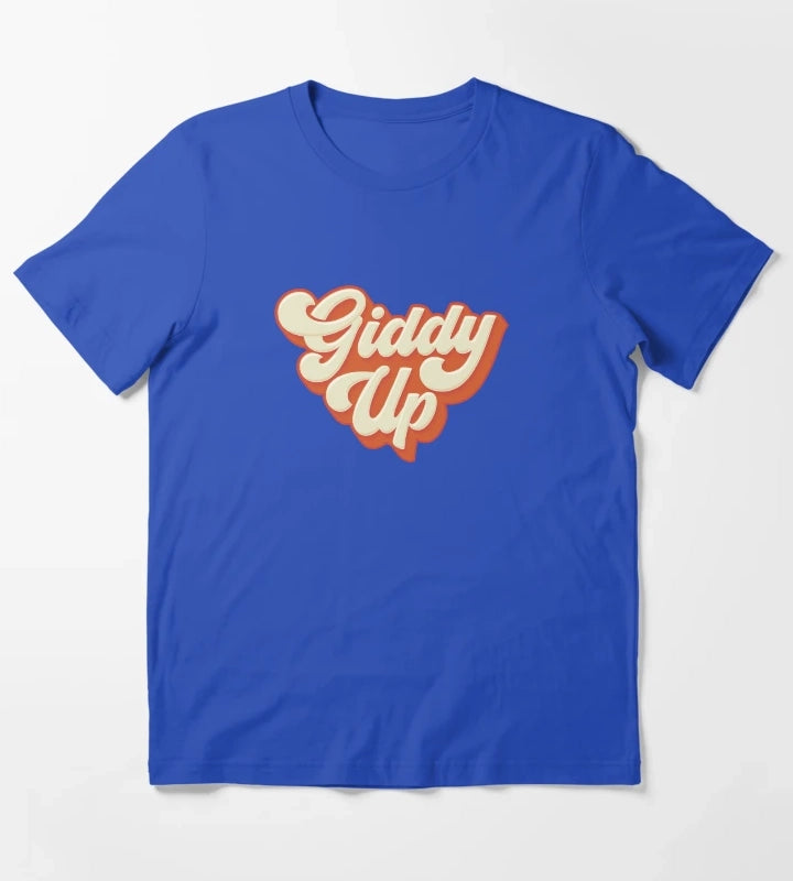 Giddy Up orange T-Shirt Blue