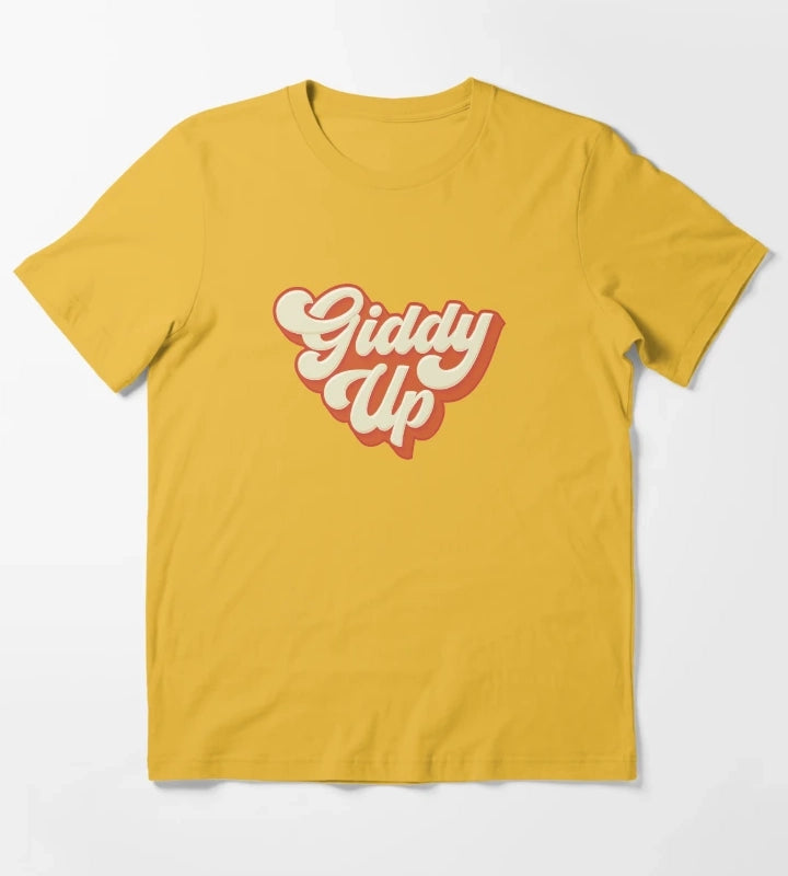 Giddy Up orange T-Shirt Yellow