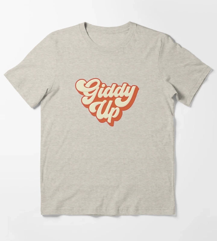 Giddy Up orange T-Shirt Cream