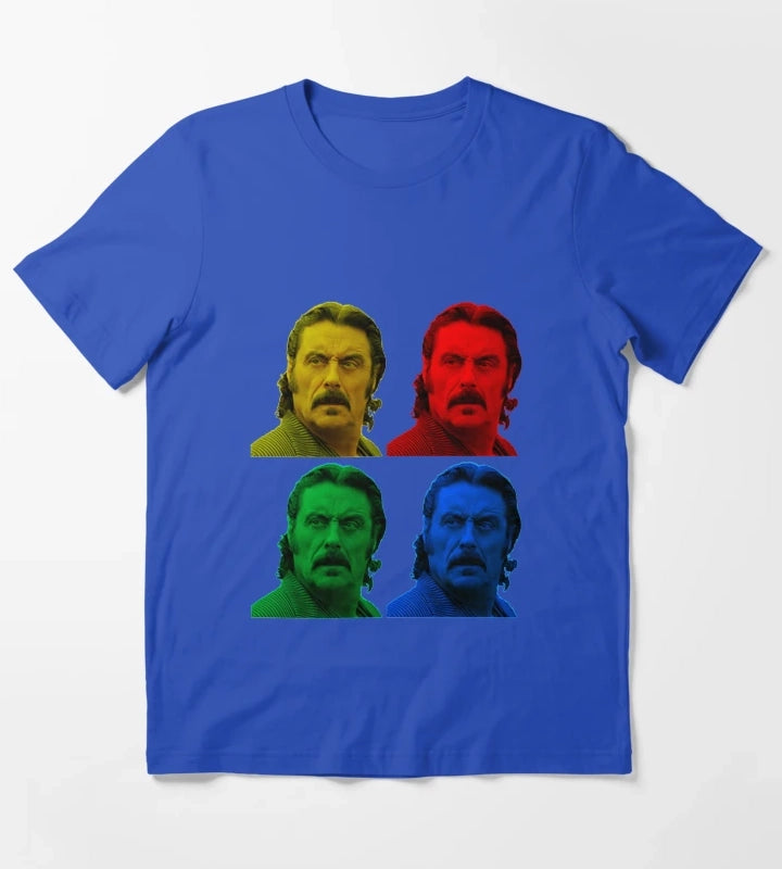 Gift For Men Al Swearengen Warholl Wild West Americana Halloween T-Shirt Blue