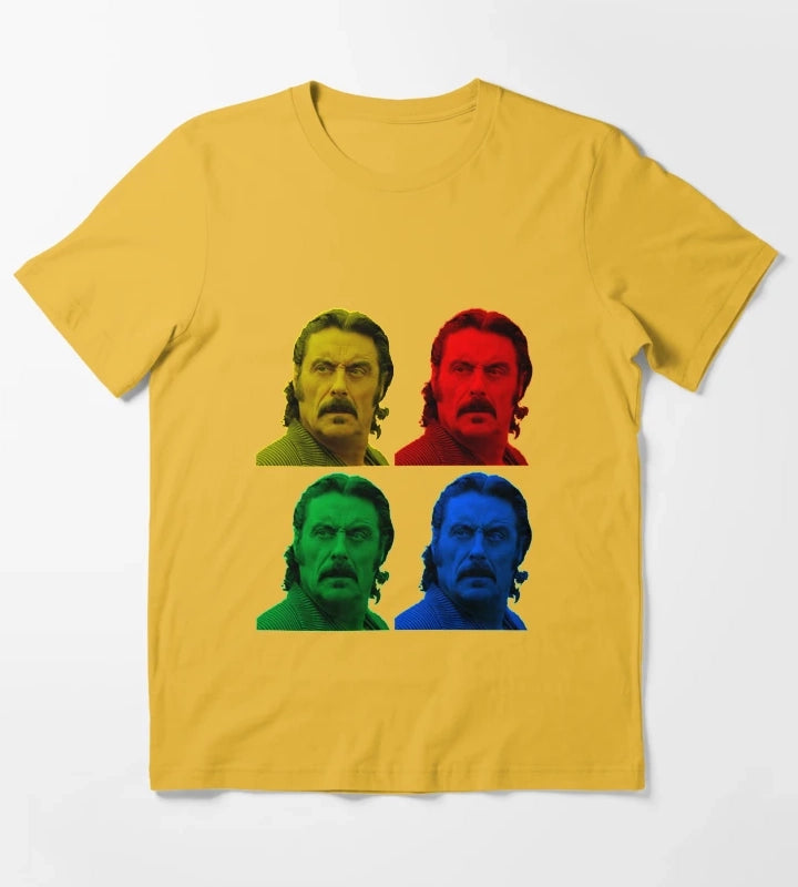 Gift For Men Al Swearengen Warholl Wild West Americana Halloween T-Shirt Yellow