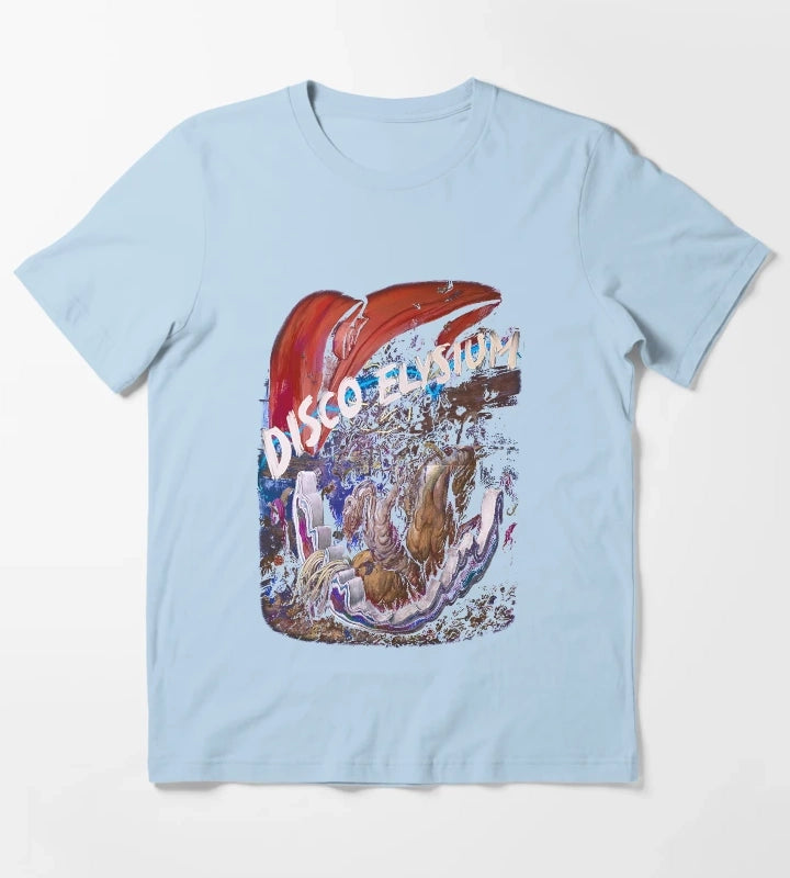 Gift For Men Disco Gameplay Elysium Awesome For Movie Fan T-Shirt Sky Blue