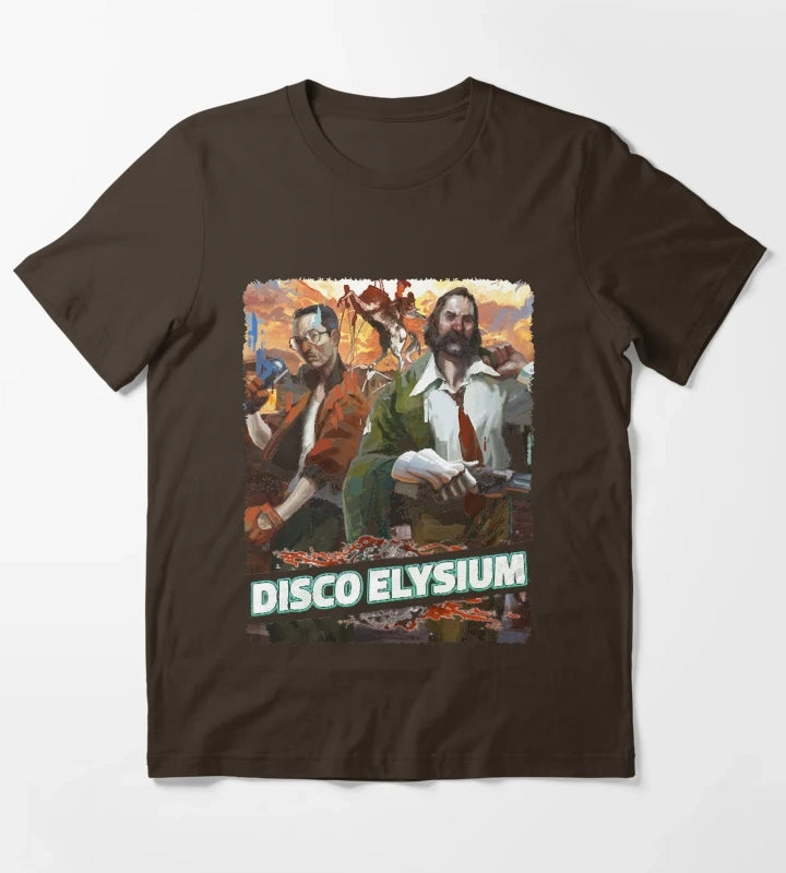 Gifts For Men Disco Gaming Elysium Graphic For Fan T-Shirt Brown