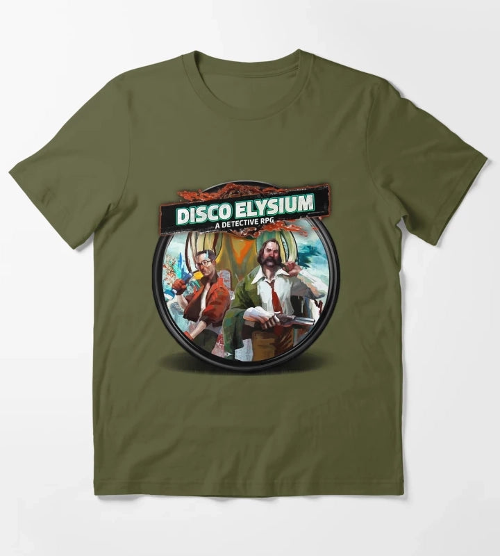 Gifts Idea Disco Gaming Elysium Gifts Best Men T-Shirt Olive Green