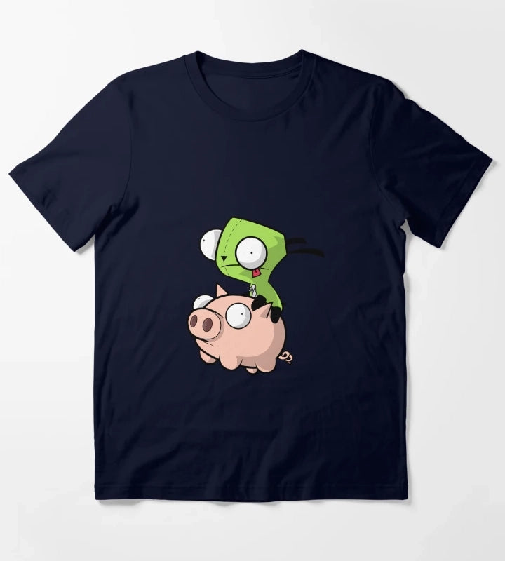 Gir Flying on Piggy T-Shirt Navy