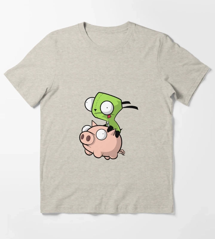 Gir Flying on Piggy T-Shirt Cream
