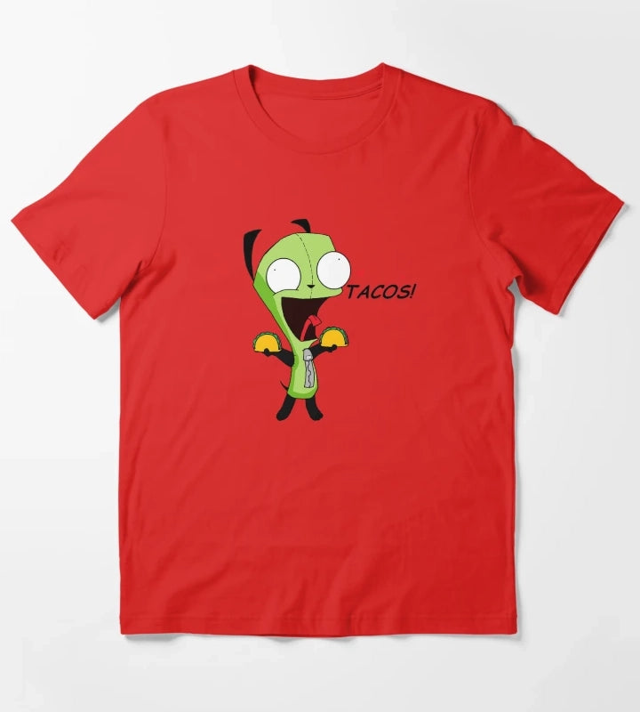 Gir Loves Tacos Invader Zim T-Shirt Red