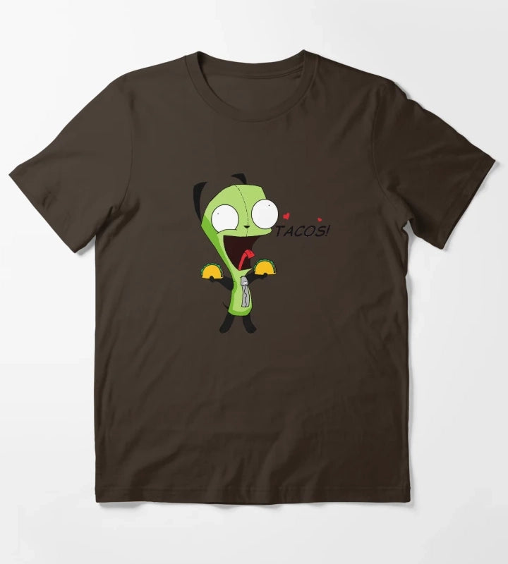 Gir Loves Tacos Invader Zim T-Shirt Brown