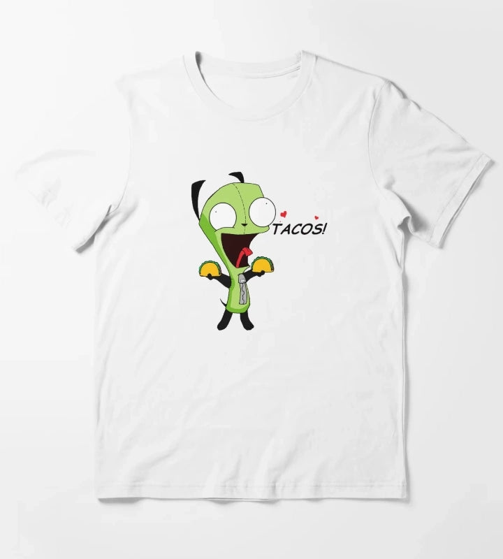 Gir Loves Tacos Invader Zim T-Shirt White