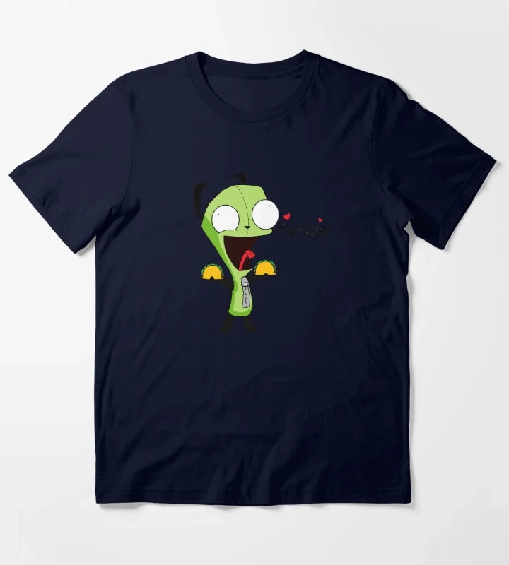 Gir Loves Tacos Invader Zim T-Shirt Navy