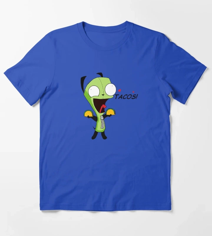 Gir Loves Tacos Invader Zim T-Shirt Blue