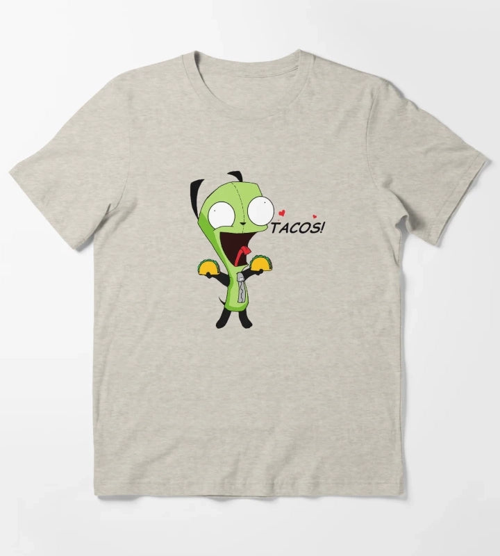 Gir Loves Tacos Invader Zim T-Shirt Cream