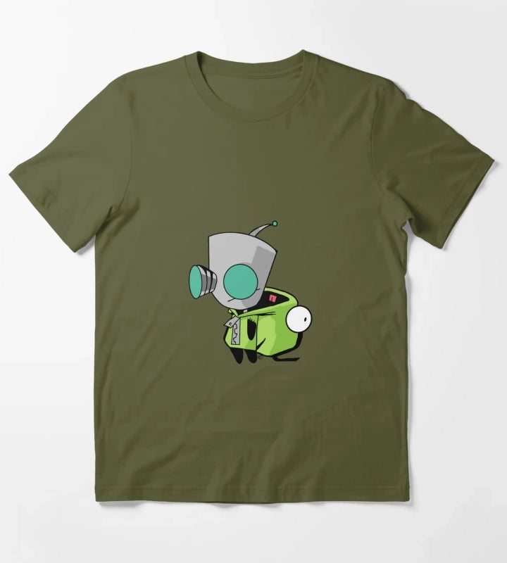 Gir wearing suit T-Shirt Olive Green
