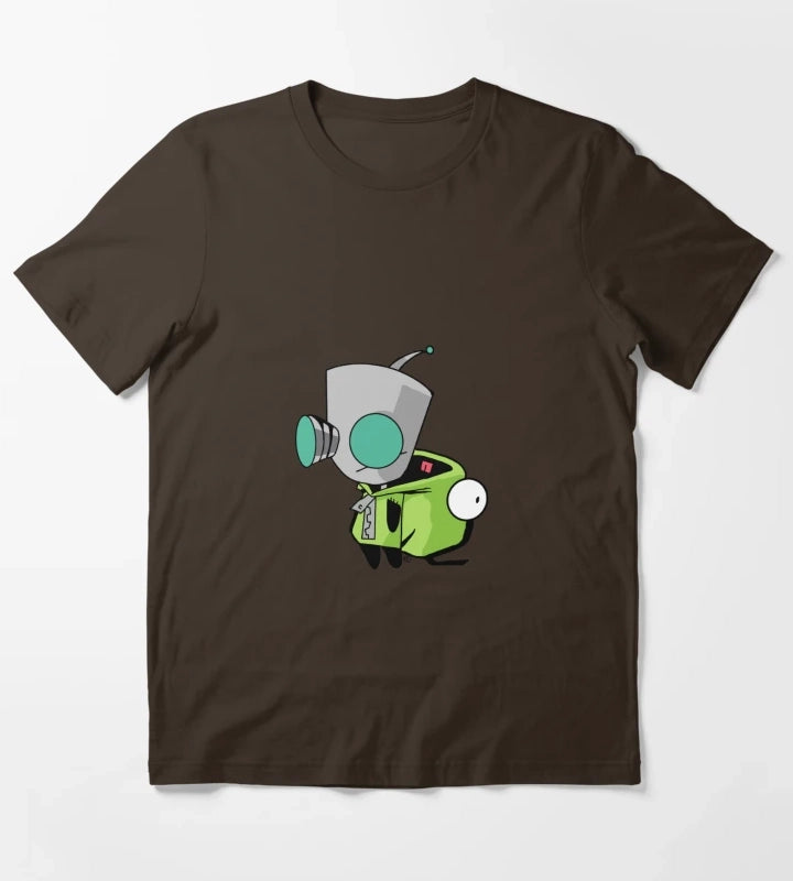 Gir wearing suit T-Shirt Brown