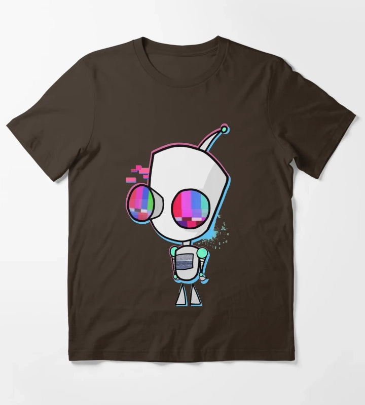 Glitched Gir T-Shirt Brown