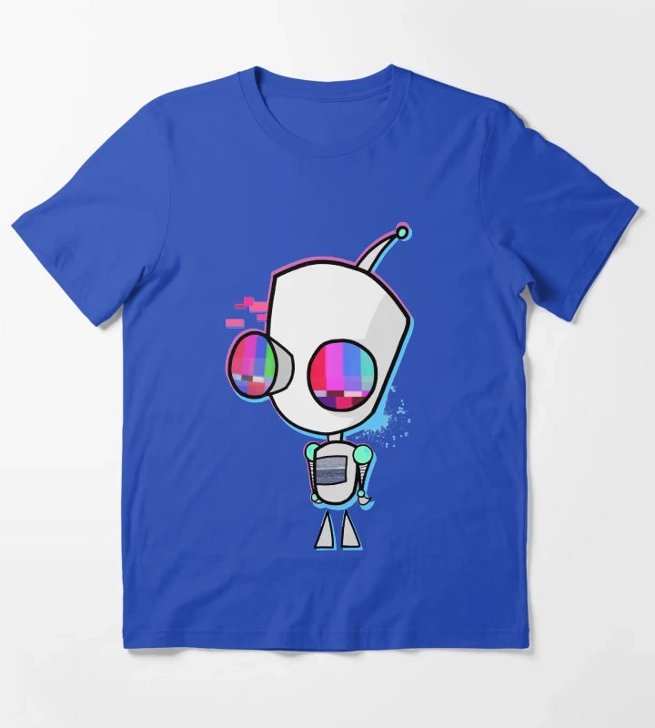 Glitched Gir T-Shirt Blue
