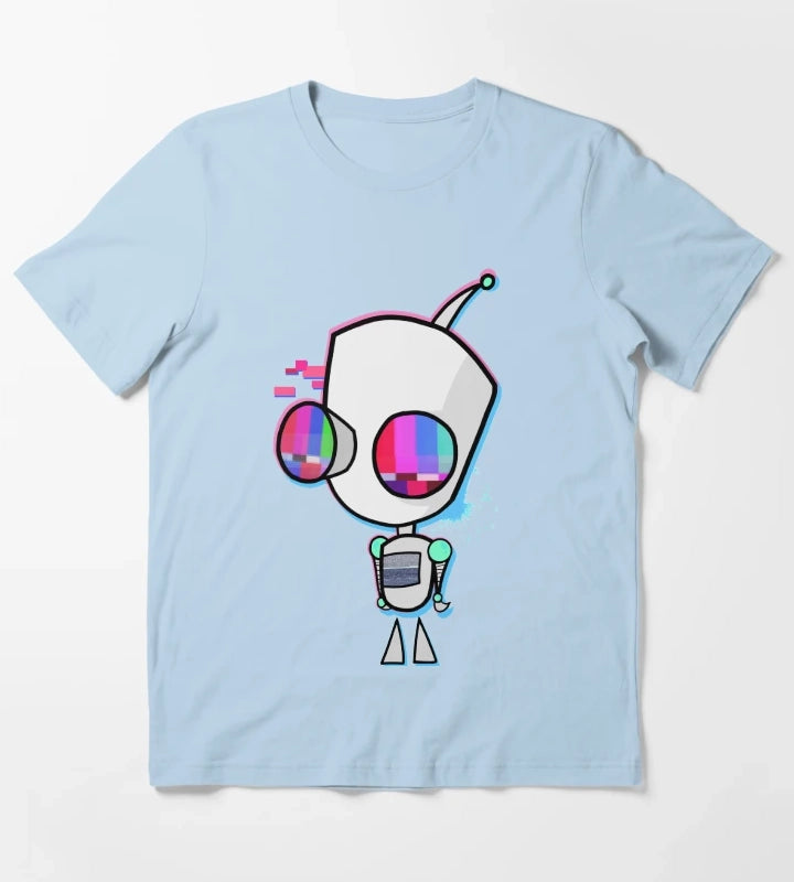 Glitched Gir T-Shirt Sky Blue