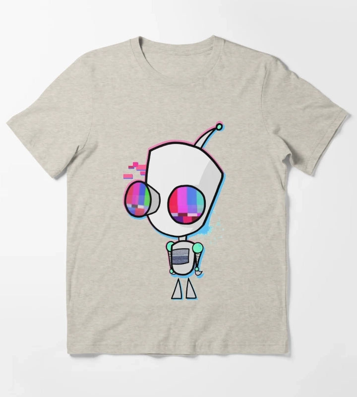 Glitched Gir T-Shirt Cream